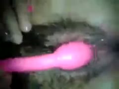 My unfaithful wife wants me to use her new sex toy to penetrate her hirsute cum hole.